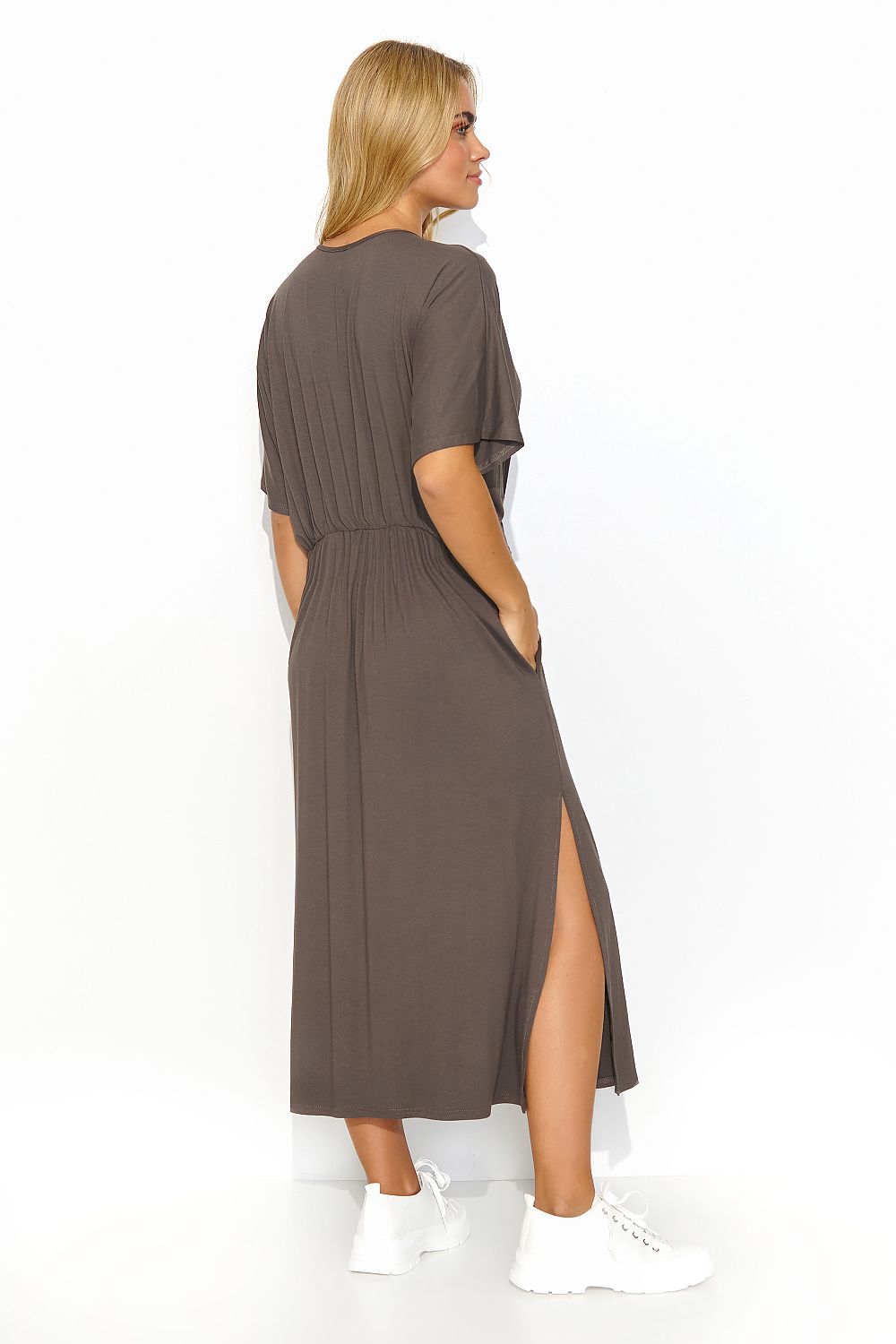 Robe de jour model 193219 Makadamia