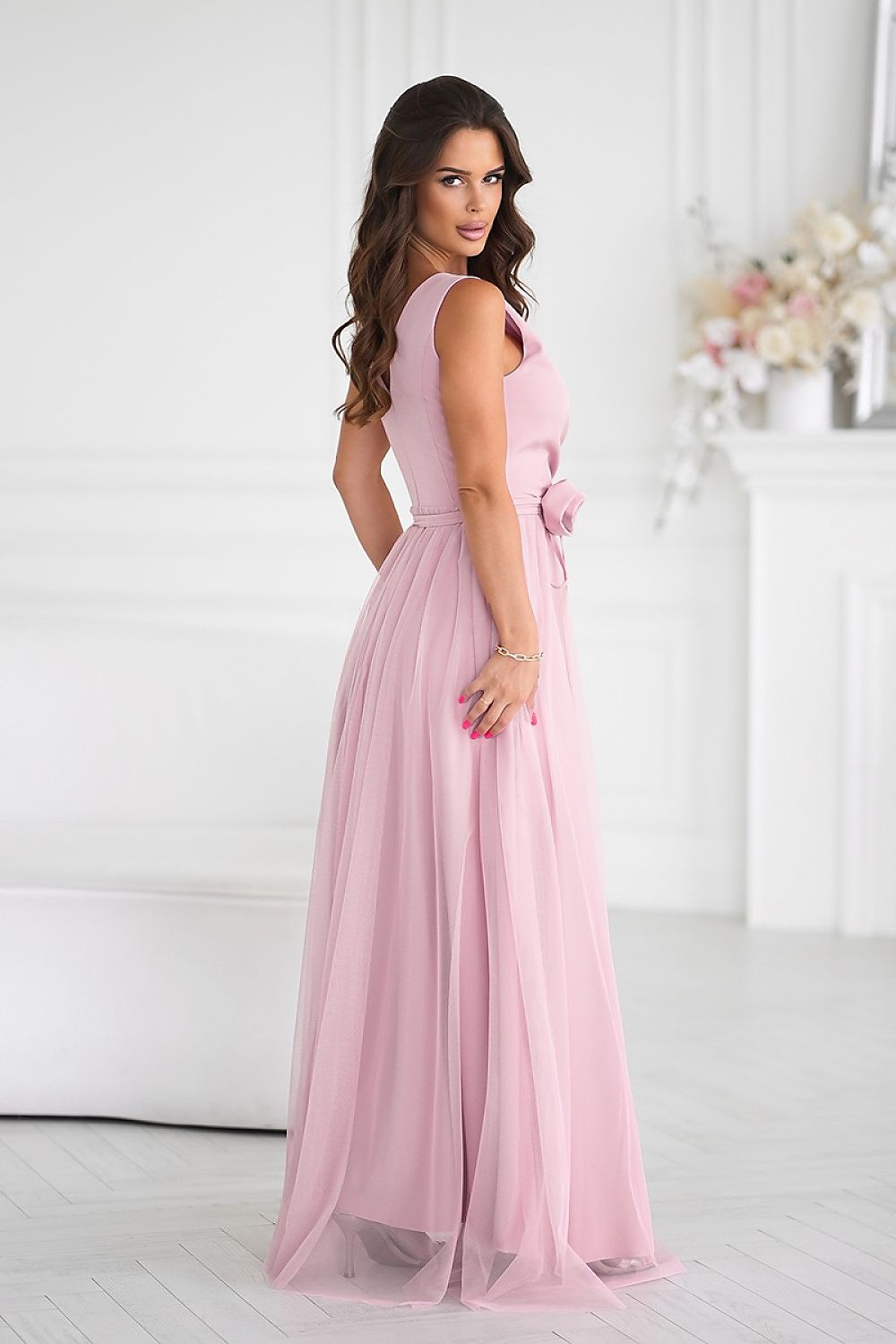 Robe longue model 199329 Bicotone