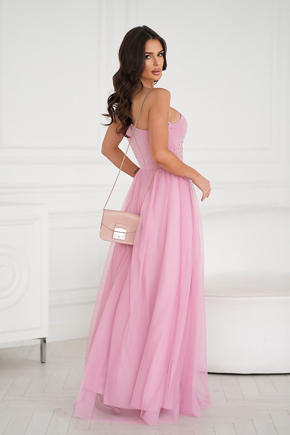 Robe longue model 208534 Bicotone