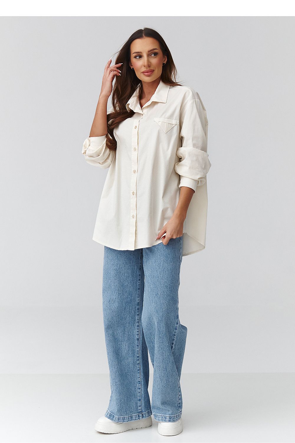 Chemise manche longue model 224101 Makadamia