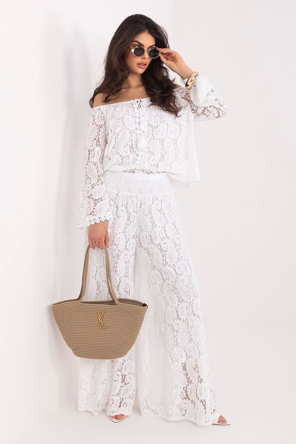 Pantalons en dentelle model 226611 Italy Moda