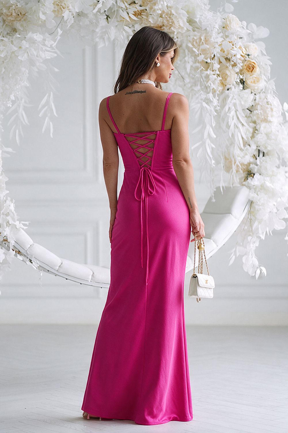 Robe longue model 232794 Bicotone