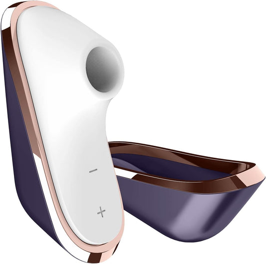 Satisfyer Pro Traveler ouvert avec capuchon de protection