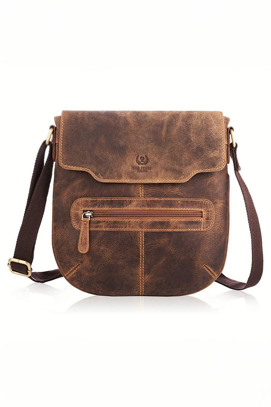 Sac en cuir naturel model 191537 Galanter