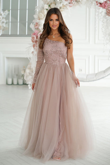 Robe longue model 192637 Bicotone