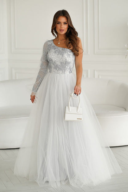 Robe longue model 192638 Bicotone