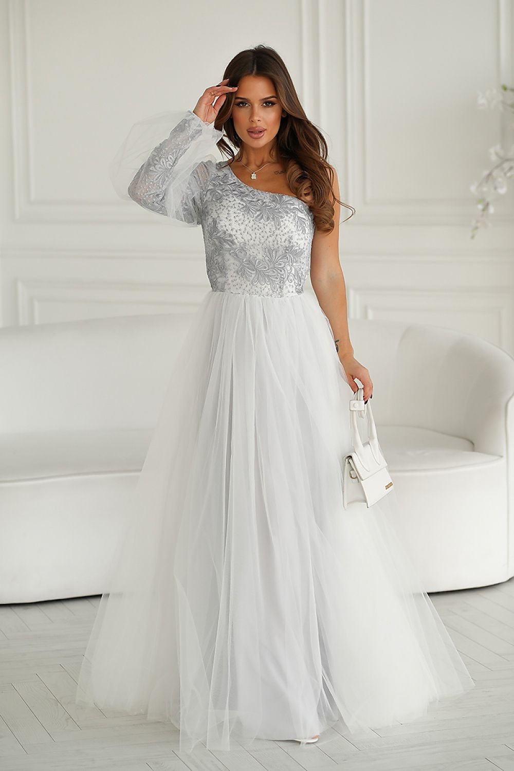 Robe longue model 192638 Bicotone