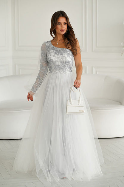 Robe longue model 192638 Bicotone