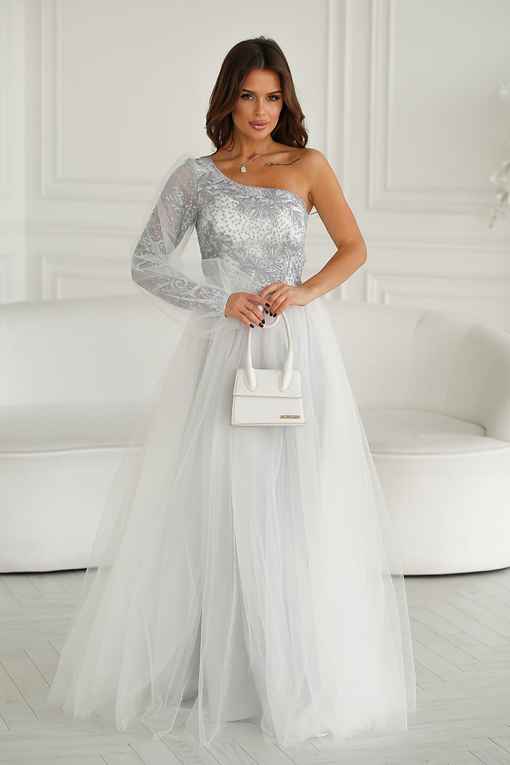 Robe longue model 192638 Bicotone