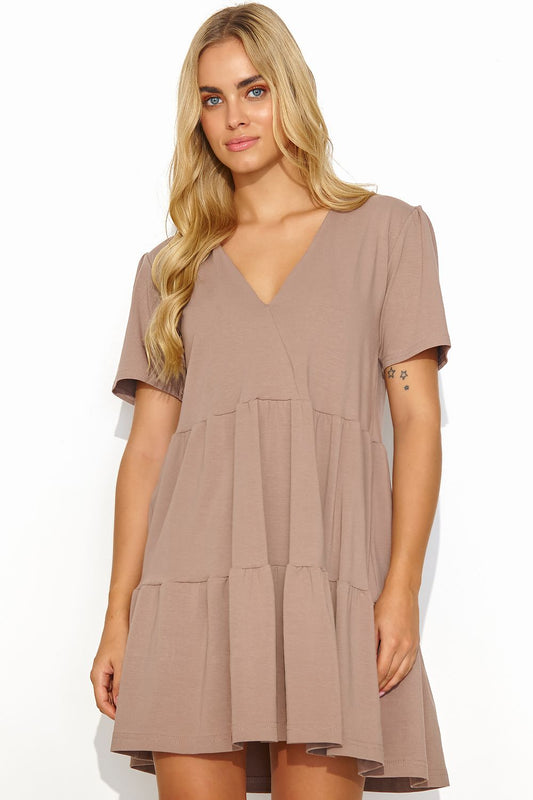 Robe de jour model 192948 Makadamia