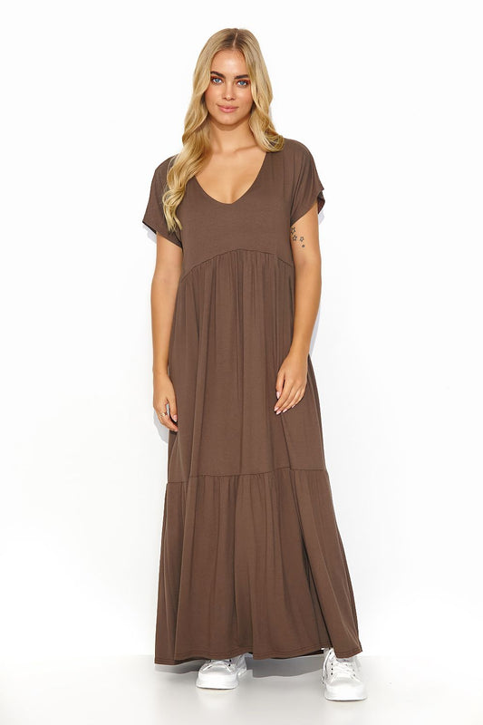 Robe de jour model 192954 Makadamia