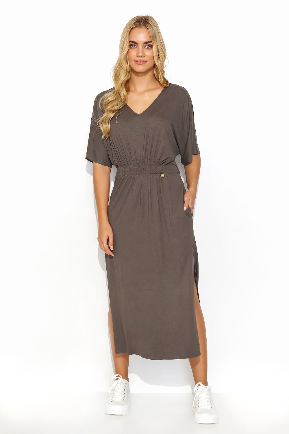 Robe de jour model 193219 Makadamia