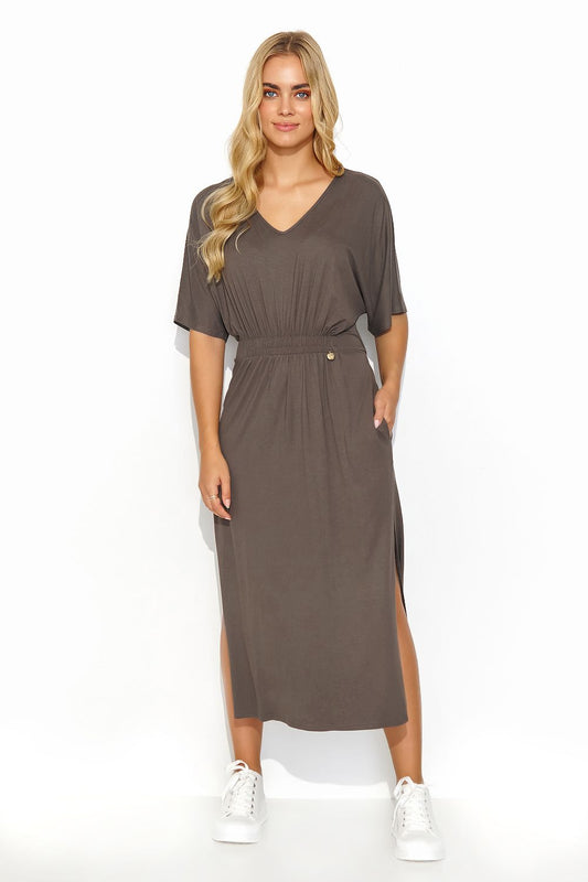 Robe de jour model 193219 Makadamia