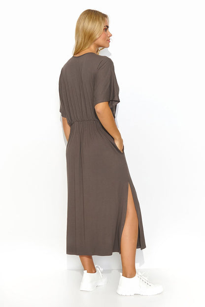 Robe de jour model 193219 Makadamia