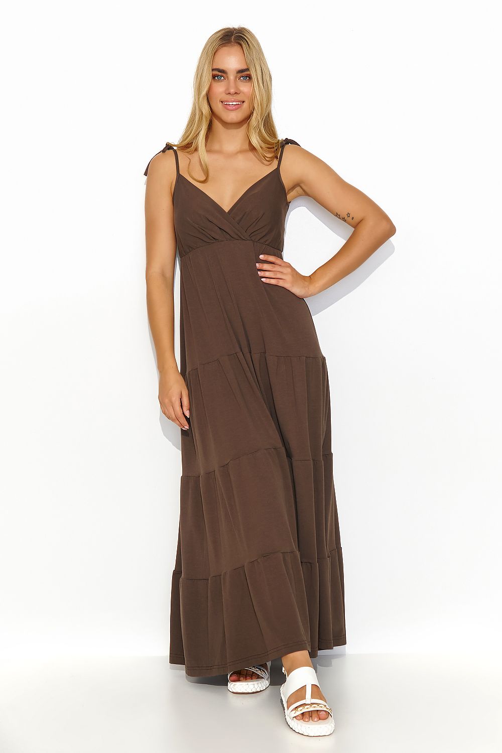 Robe de jour model 194318 Makadamia