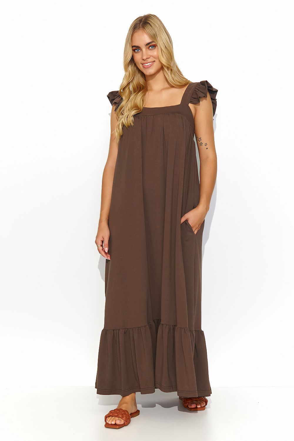 Robe de jour model 194344 Makadamia