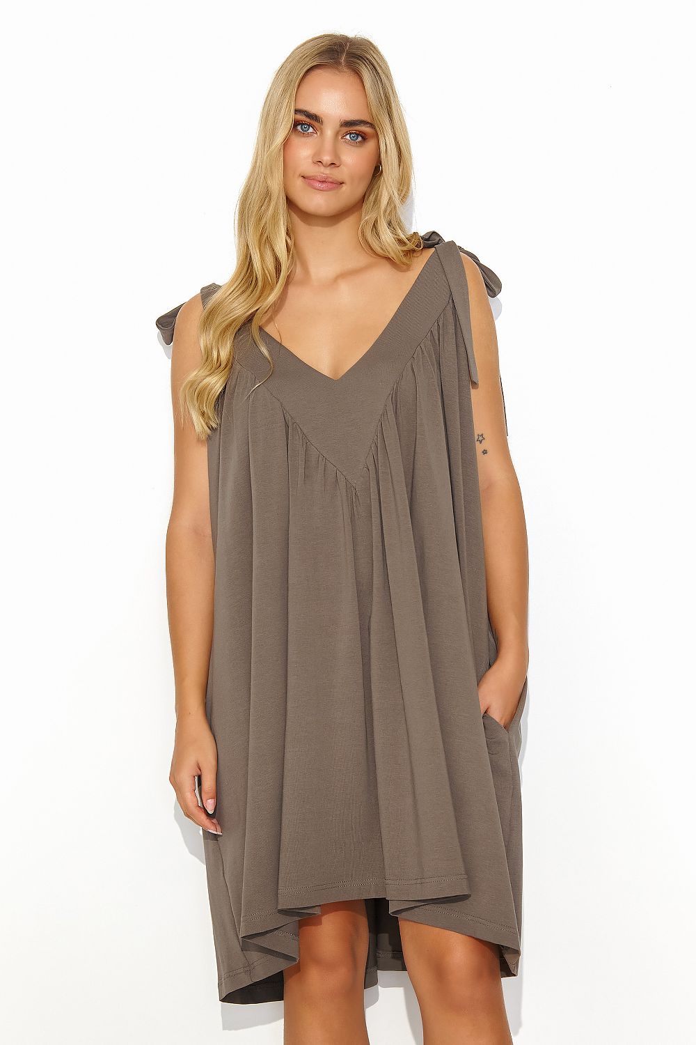 Robe de jour model 194346 Makadamia