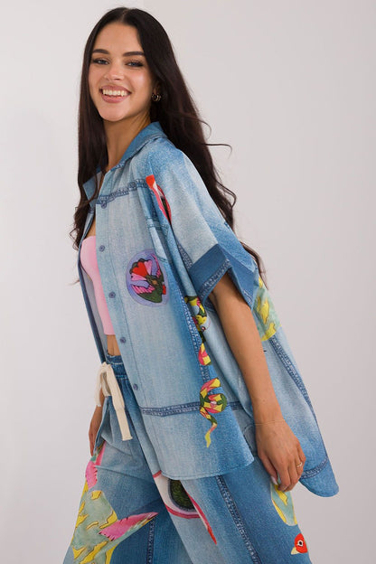 Chemise manche courte model 198385 Italy Moda