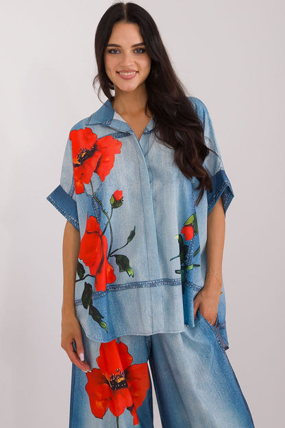 Chemise manche courte model 198387 Italy Moda