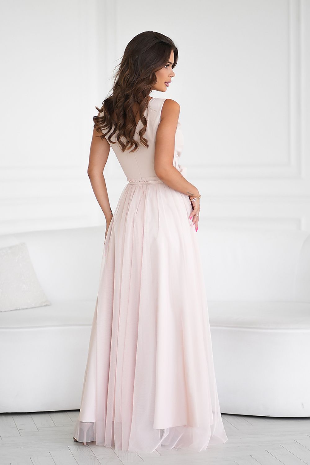 Robe longue model 199328 Bicotone