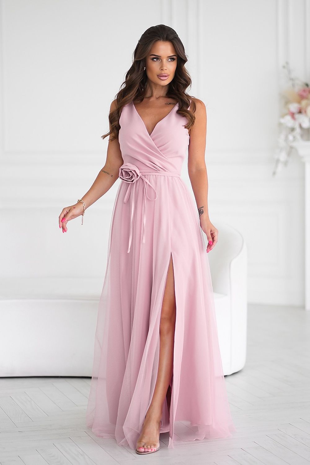 Robe longue model 199329 Bicotone