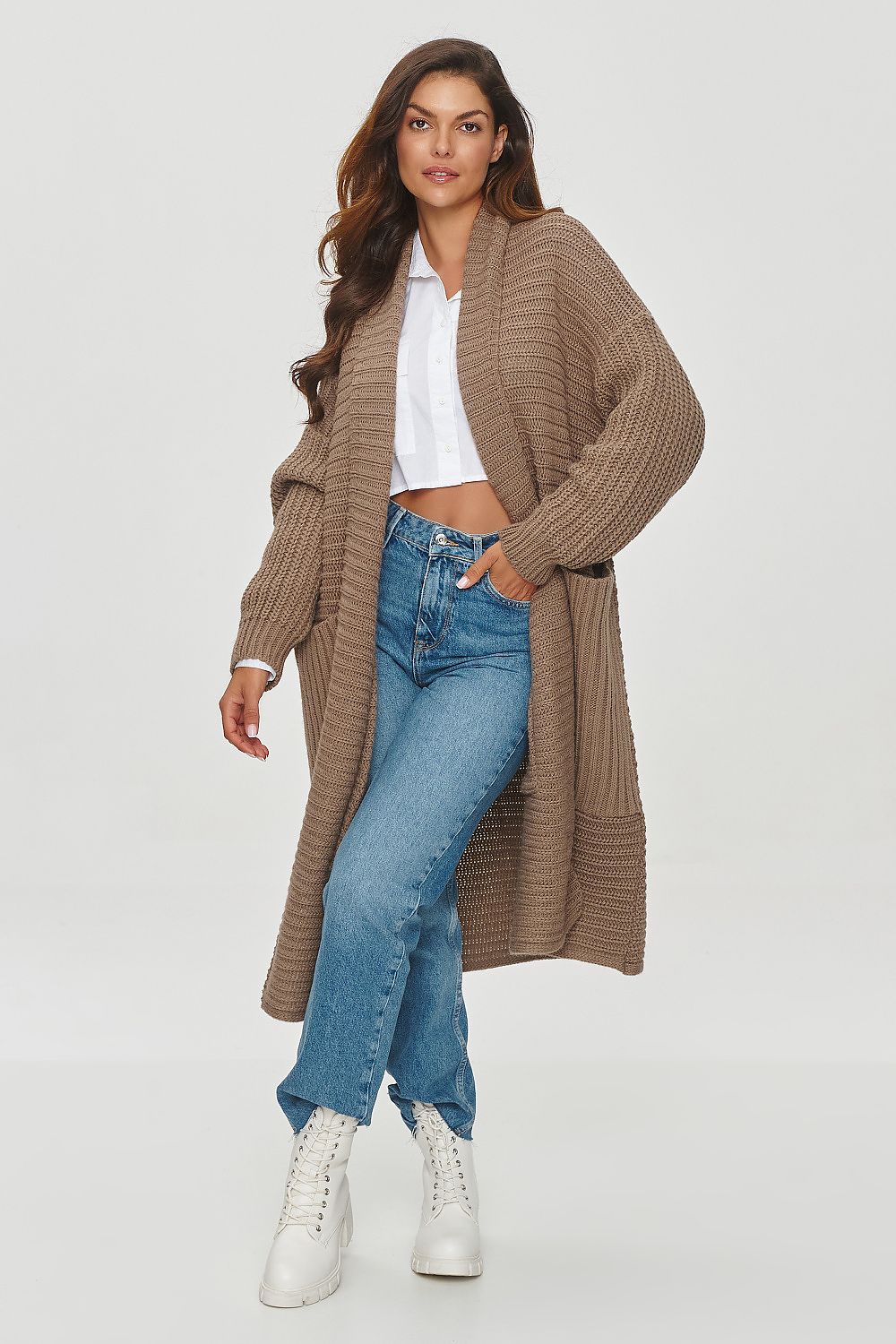 Cardigan model 201794 Makadamia