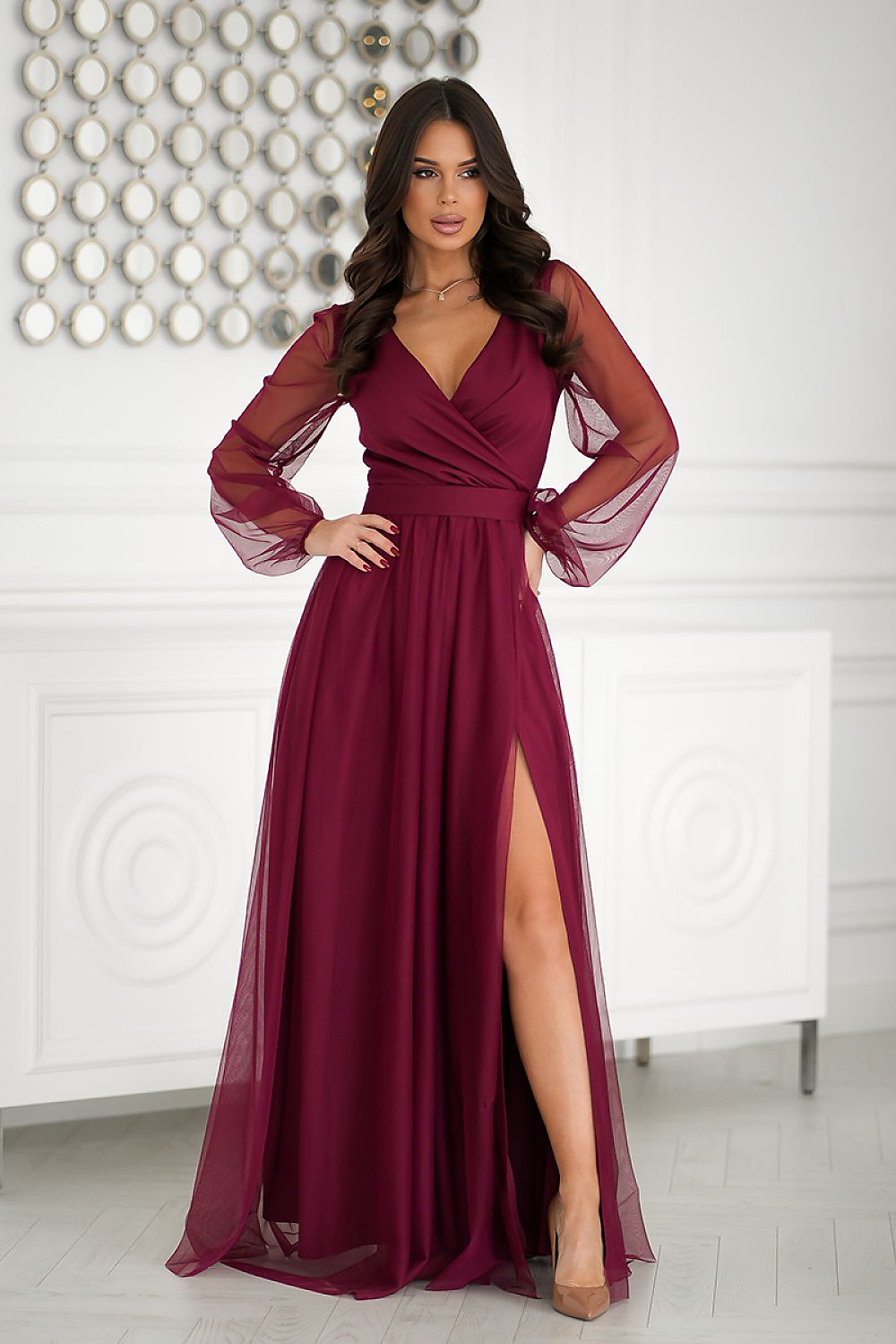 Robe longue model 203762 Bicotone