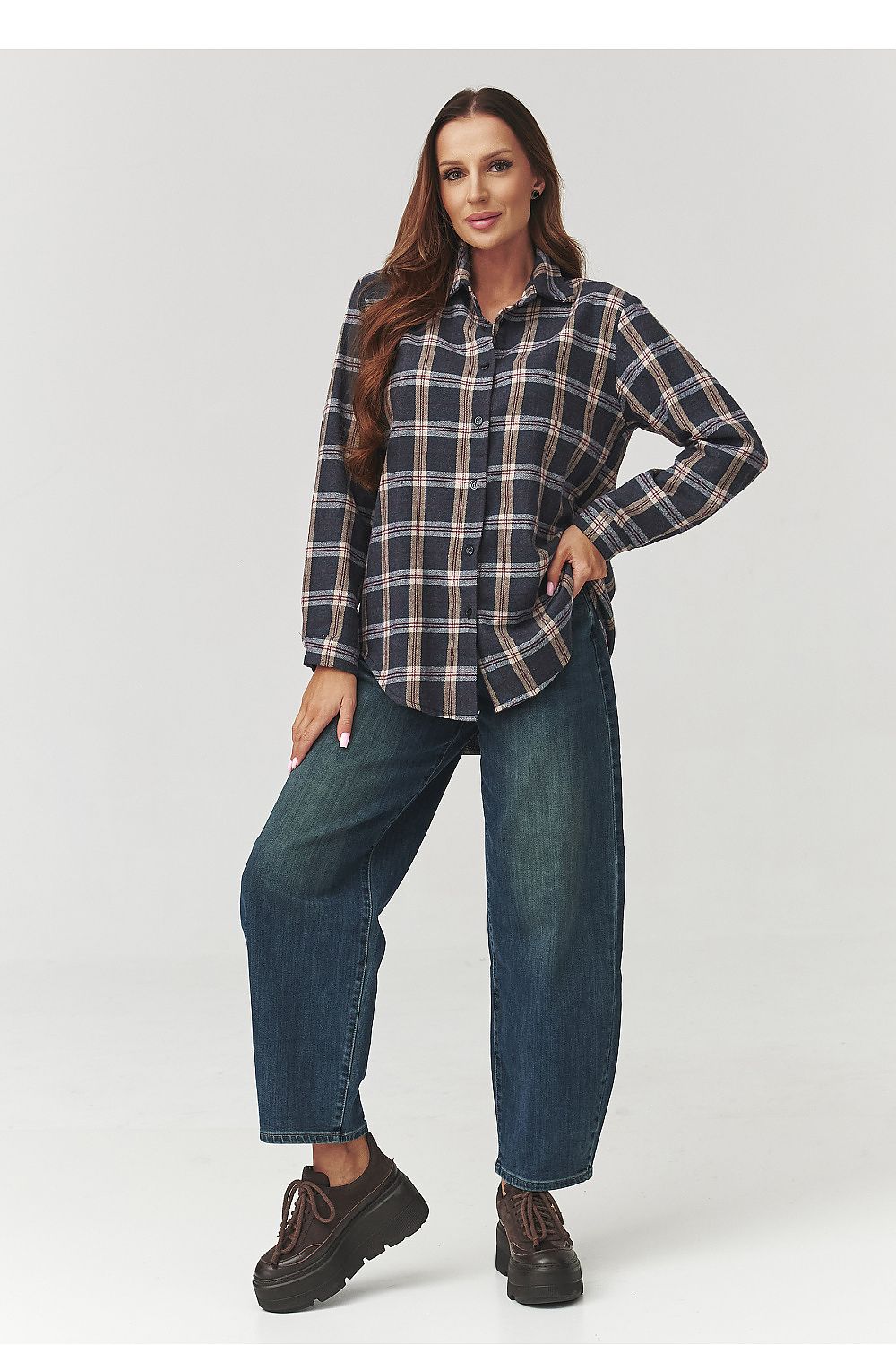  Chemise manche longue model 219730 Makadamia 