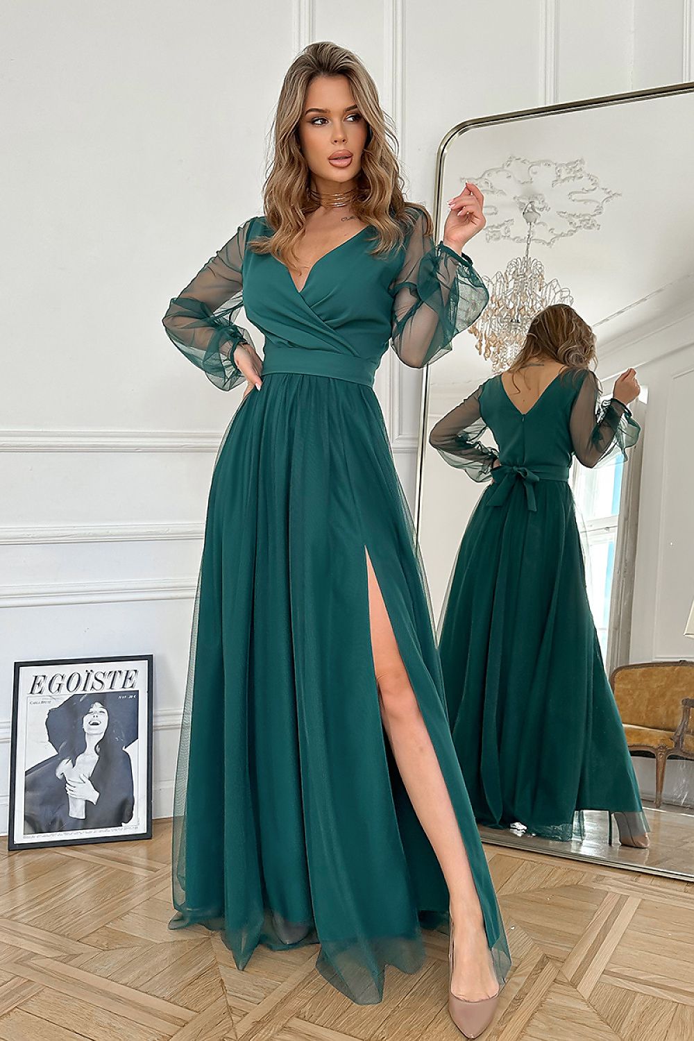  Robe longue model 220099 Bicotone 