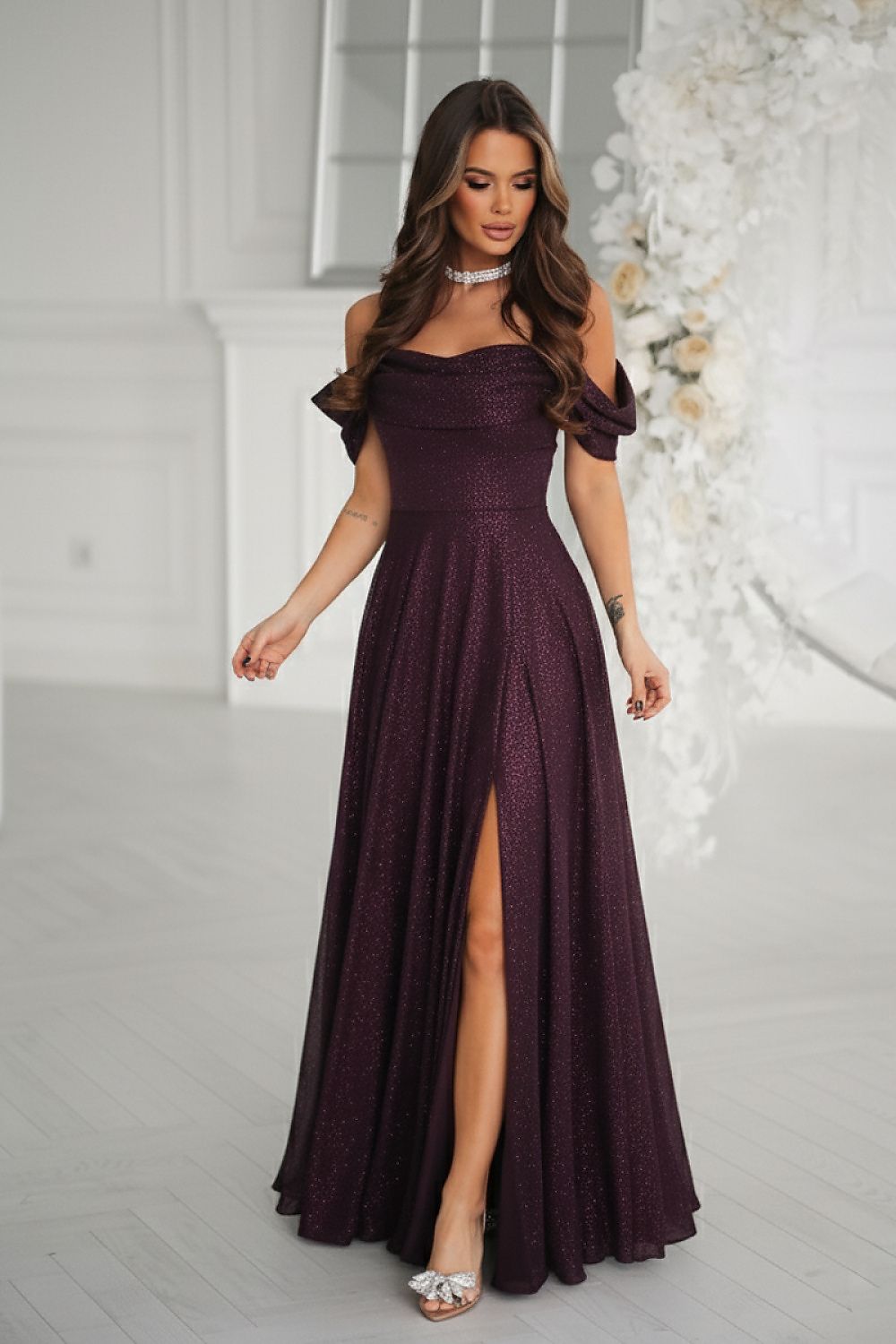  Robe longue model 220659 Bicotone 