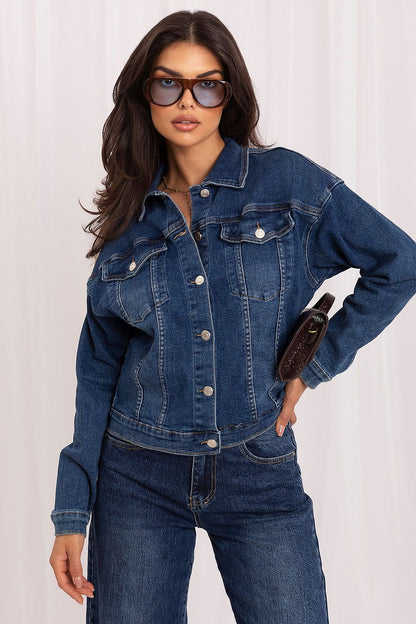  Veste en jean model 231366 Italy Moda 