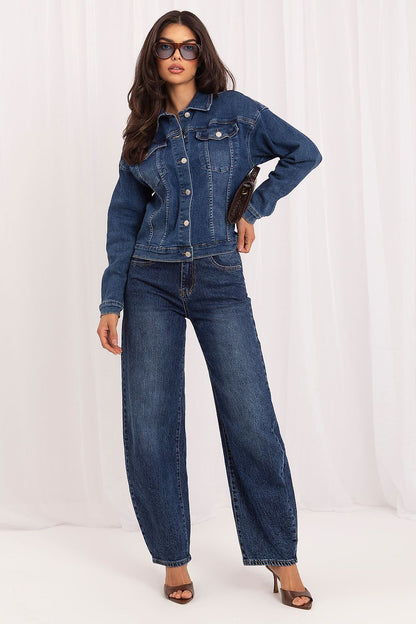  Veste en jean model 231366 Italy Moda 