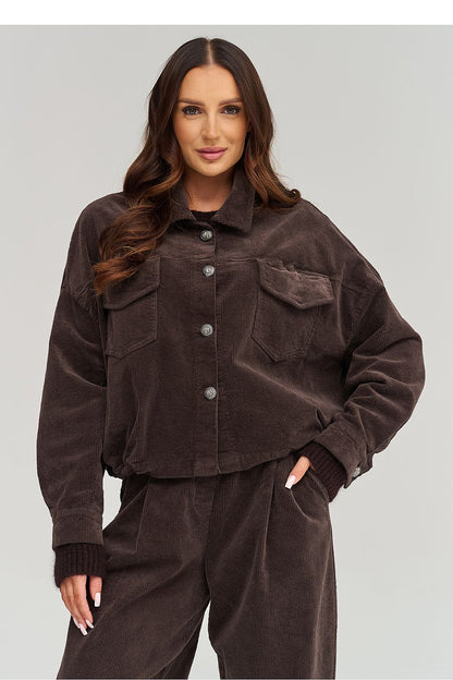  Veste en velours côtelé model 232013 Makadamia 