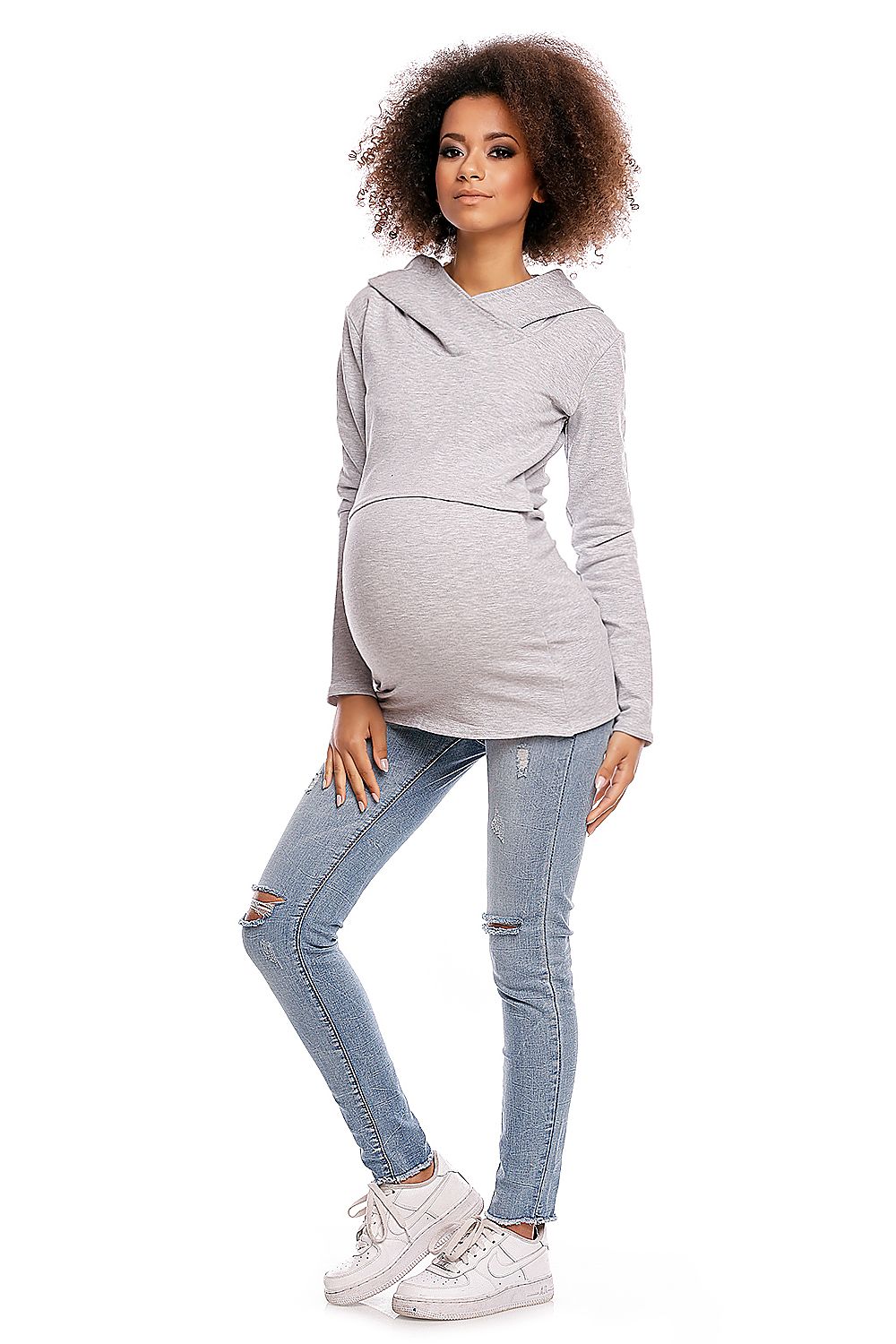 Sweatshirt grossesse model 84459 PeeKaBoo