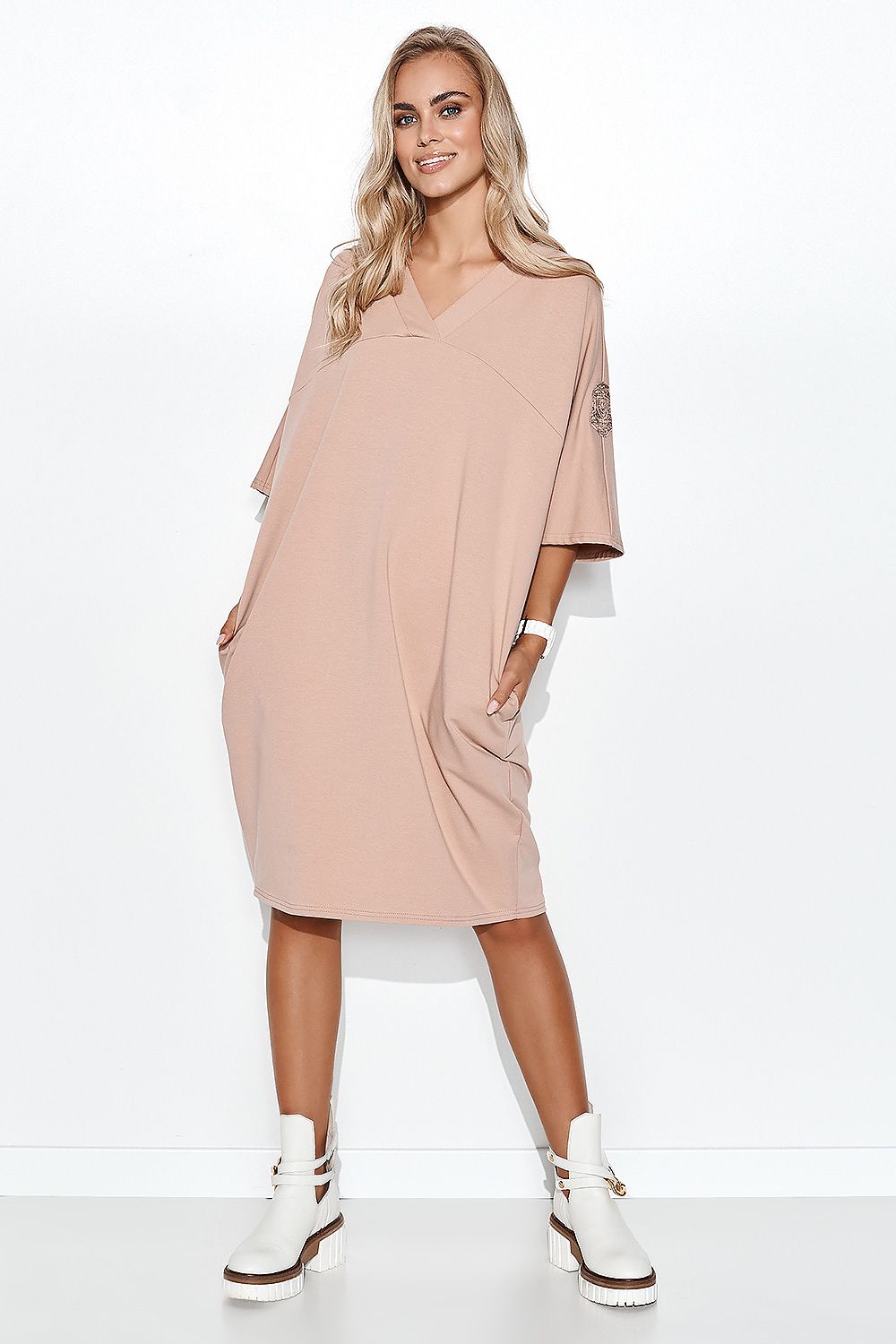 Robe de jour model 162226 Makadamia