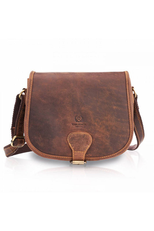 Sac en cuir naturel model 173195 Galanter