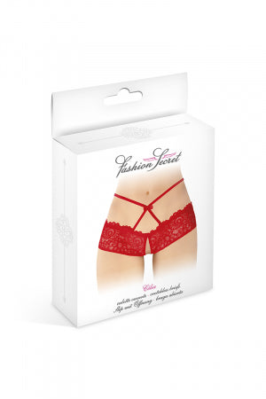 Culotte ouverte rouge Celia - Fashion Secret