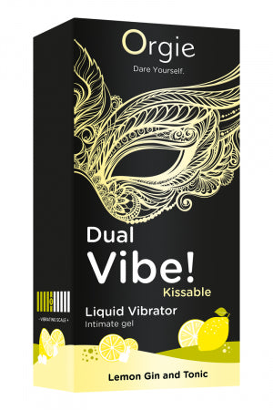 Gel d'excitation Dual Vibe Lemon Gin Tonic Liquid Vibrator