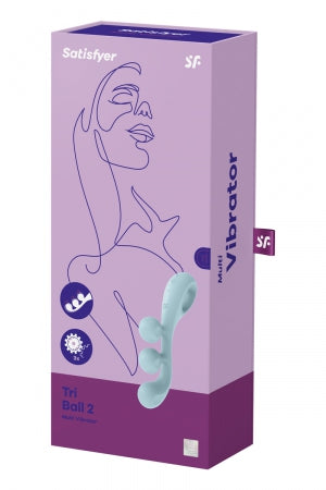 Multi-vibromasseur Tri Ball 2 bleu - Satisfyer